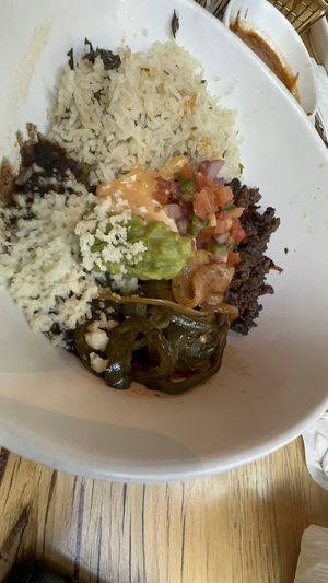 Vegan fajita bowl with picadillo. Very yummy!  at Tocaya Modern Mexican - DTLA in Los Angeles