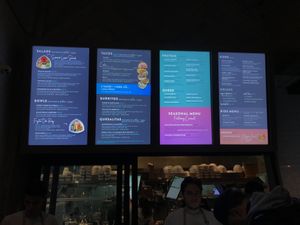 Menu clearly labeled and abundant for vegans at Tocaya Modern Mexican - DTLA in Los Angeles