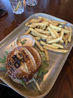 No chicken burger  at White Horse in Shrewsbury