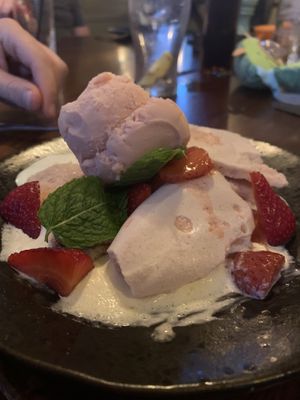 Vegan pimms Eaton mess  at White Horse in Shrewsbury