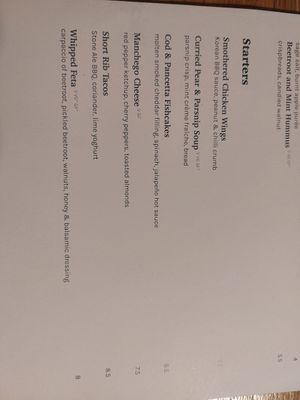 Menu 2 at White Horse in Shrewsbury