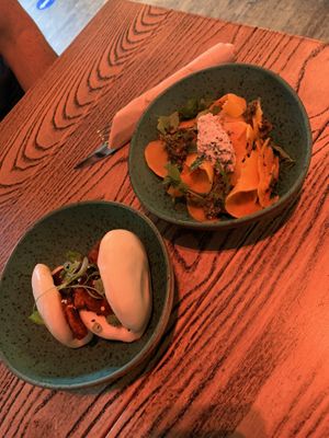 Tofu bao and butternut squash with walnut pesto at White Horse in Shrewsbury