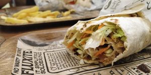 The wrap kebab at Bulldog Vegan in Paris