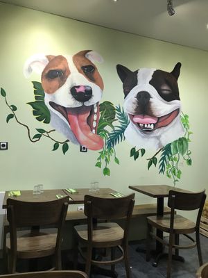 Beautiful inside at Bulldog Vegan in Paris
