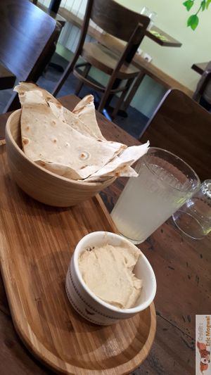 Home made humus ! at Bulldog Vegan in Paris