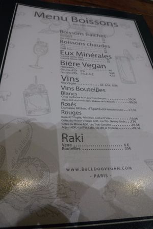 menu 3 at Bulldog Vegan in Paris