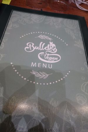menu at Bulldog Vegan in Paris