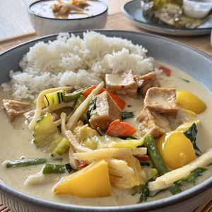 Green curry with tofu  #Veganuary at Infineathai in Mallorca