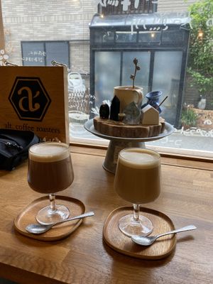   at alt. coffee roasters in Kyoto