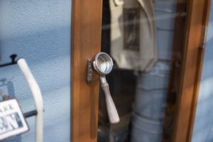 The entrance   at alt. coffee roasters in Kyoto