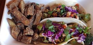 Tacos at Wanderlust Vegan Eatery in Albuquerque