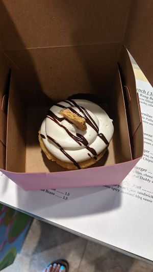 S'mores vegan cupcake at Wanderlust Vegan Eatery in Albuquerque