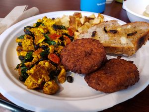 Tofu scramble plate 😋 at Wanderlust Vegan Eatery in Albuquerque