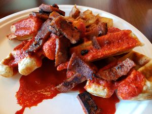Savory Masa waffles ~ another fave! 💗 at Wanderlust Vegan Eatery in Albuquerque