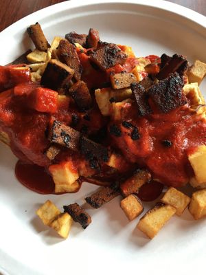 Savory pancakes at Wanderlust Vegan Eatery in Albuquerque