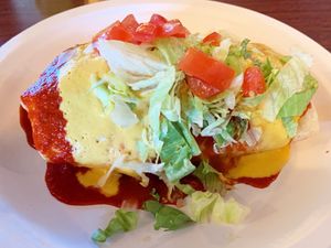 “The Hefty One”-Handheld burrito at Wanderlust Vegan Eatery in Albuquerque
