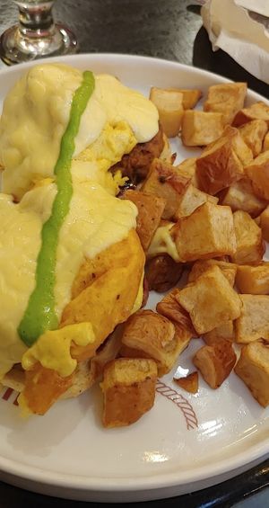 vegan jammin' bennie at Breakfast Republic - Mission Beach in San Diego