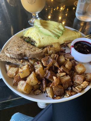 Harvest vegan omelette   at Breakfast Republic - Mission Beach in San Diego