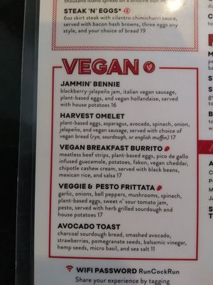 Menu at Breakfast Republic - Mission Beach in San Diego