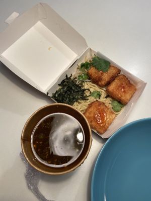 Vegan tofu ramen, packed for delivery   at Panda Cantina - Rua da Prata in Lisbon