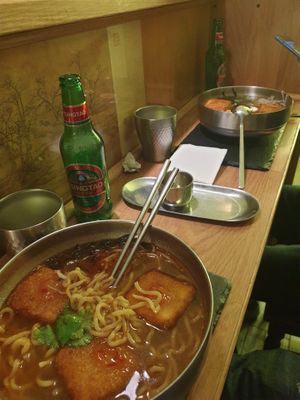 Ramen on the counter. at Panda Cantina - Rua da Prata in Lisbon