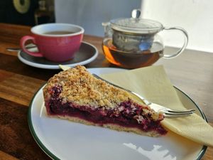 Cherry pie at Budapest Baristas in Budapest