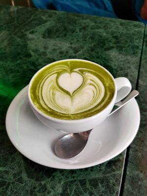 Matcha latte at Cotidiano in Lisbon