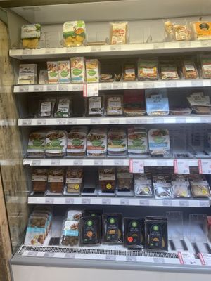 Vegan meats at EkoPlaza in Breda