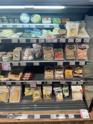 Vegan meat and cheese at EkoPlaza in Breda