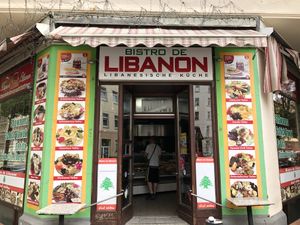 Main entrance  at Bistro de Libanon in Leipzig