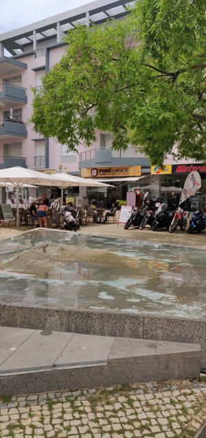 Outdoor seating at Poké Lagos in Lagos