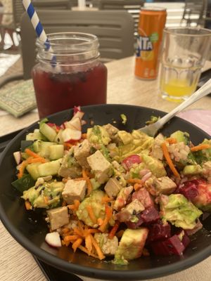 Vegan tofu bowl at Poké Lagos in Lagos