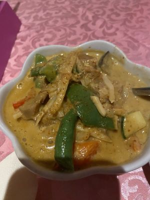 Red Thai soup vegan amazing 🥰  at Lekthai - Restaurant and Takeaway in Great Yarmouth