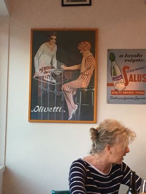 The seating area  at Ocio in Ivrea