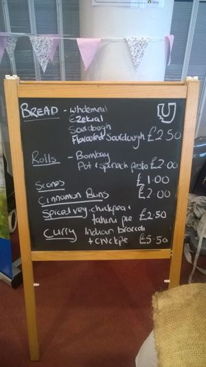 Vegan options at Urban Bakery in Gateshead