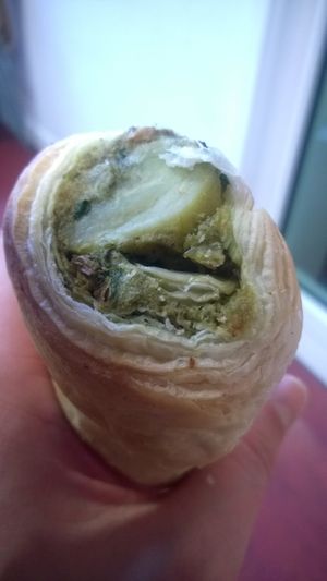 Spinach and potato pesto roll at Urban Bakery in Gateshead