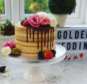 Parents Anniversary cake  at Ellephant Vegan Bakery in Middlesbrough