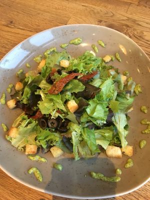 Green salad without feta  at Ishusid in Hofn I Hornafirdi