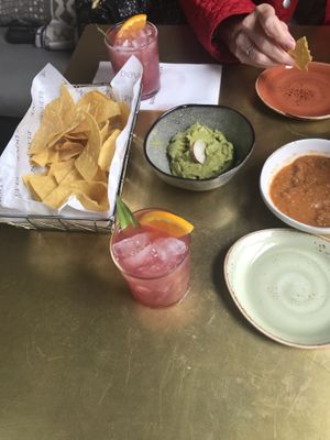 Chips with guacamole and salsa  at Elephant and The Dove in Skaneateles