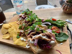  Vegan hotdog  at Bio Cafe in Aberdeen