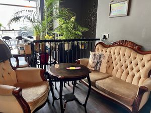 Sofa seating   at Bio Cafe in Aberdeen