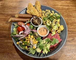 Scrambled tofu with a lot more!  at Bio Cafe in Aberdeen