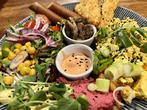 Breakfast plate  at Bio Cafe in Aberdeen