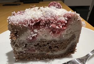 Cherry mousse cake? (Takeaway )  at Bio Cafe in Aberdeen