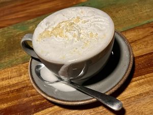 White chocolate raspberry  at Bio Cafe in Aberdeen