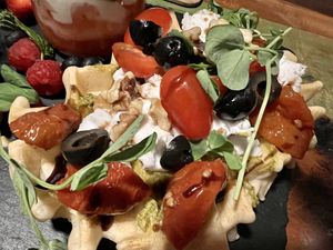 Mediterranean waffle 🧇   at Bio Cafe in Aberdeen