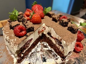 Those layers! 😋  at Bio Cafe in Aberdeen