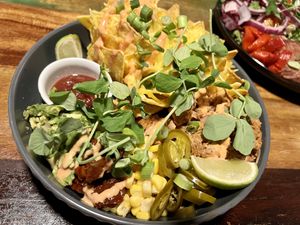 El senor nachos bowl  at Bio Cafe in Aberdeen