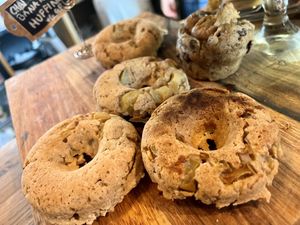 Apple cinnamon doughnuts   at Bio Cafe in Aberdeen