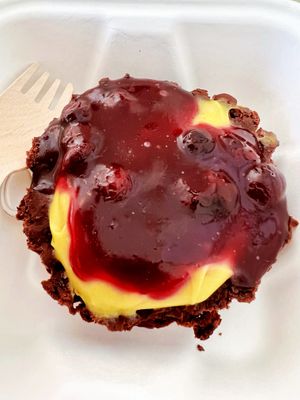 Blueberry vanilla tart  at Bio Cafe in Aberdeen